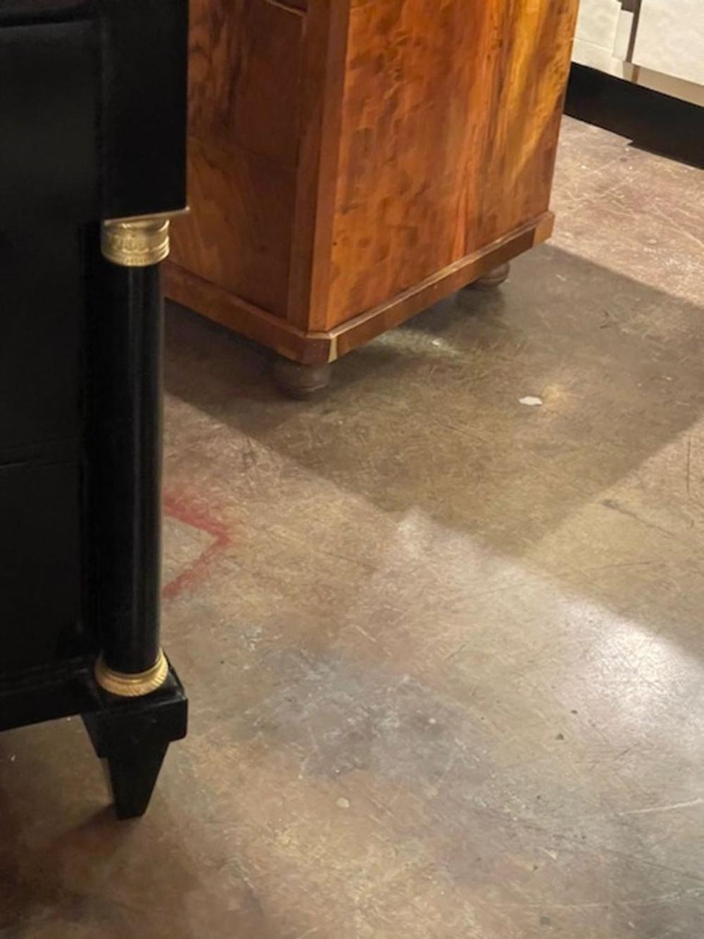 19th c. French Empire Black Lacquered Commode - Image 3