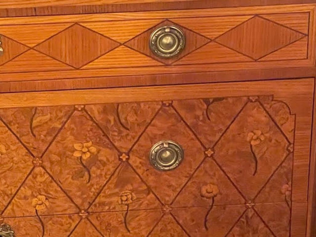 19th c. German Neoclassical Walnut Commode - Image 4