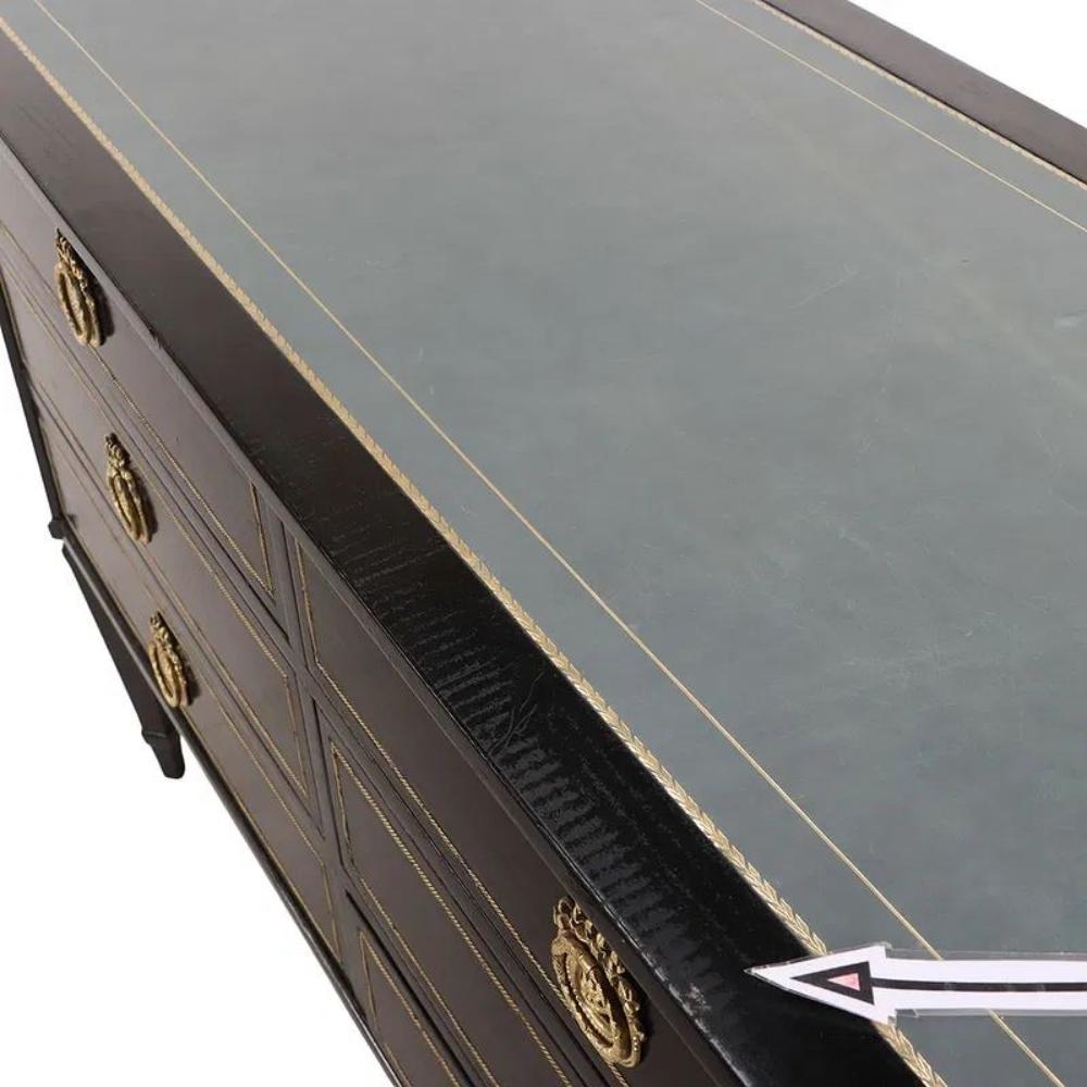 Vintage French Jansen Manner Black Lacquered Dresser - Image 5