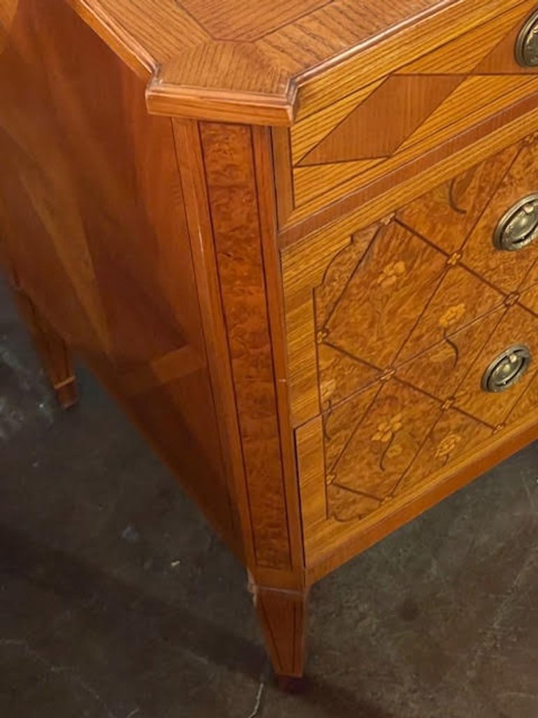 19th c. German Neoclassical Walnut Commode - Image 8