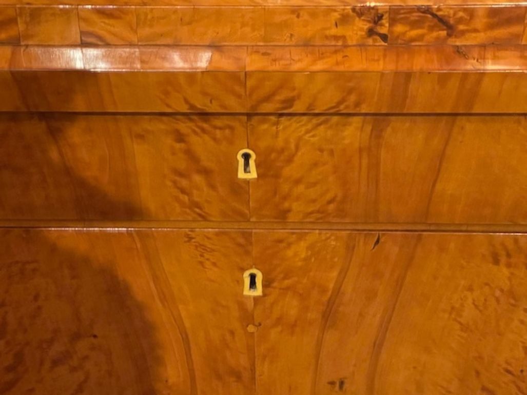 19th c. German Biedermeier Maple Commode - Image 2
