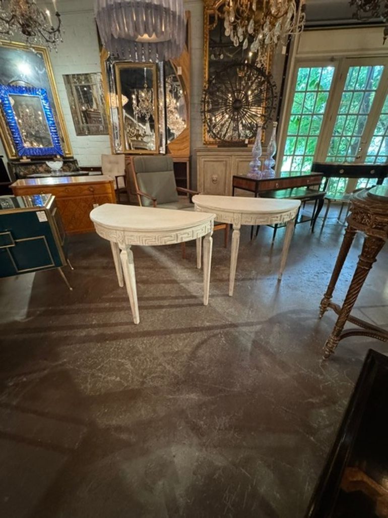 Swedish Gustavian Painted Consoles - Image 2