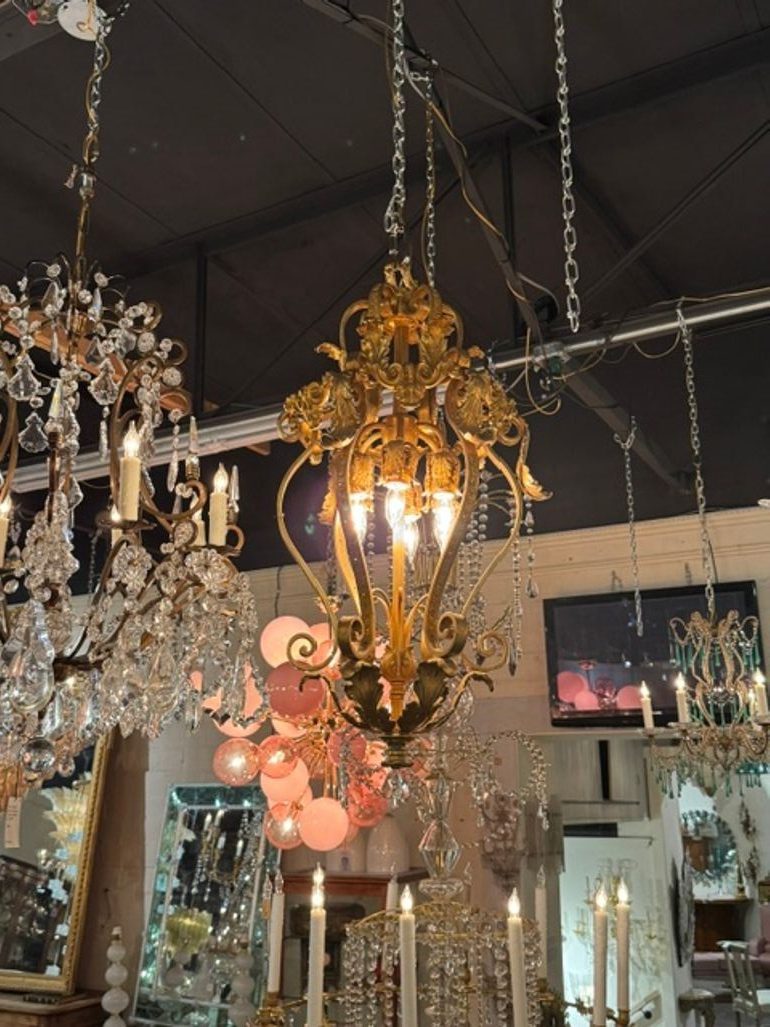 French Gilt Bronze Lantern - Image 2