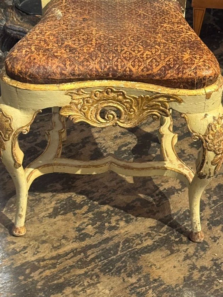 18th c. Italian Baroque Parcel Gilt Side Chair - Image 3