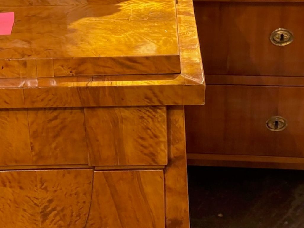 19th c. German Biedermeier Maple Commode - Image 4