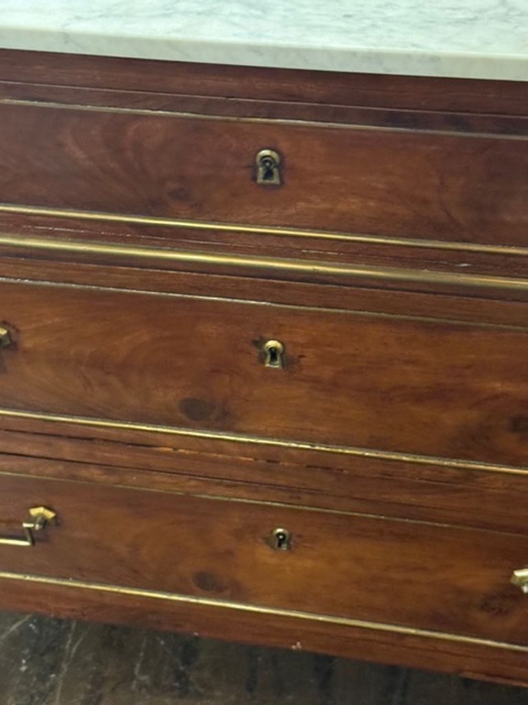 19th c. French Directoire’ Mahogany Chest - Image 4