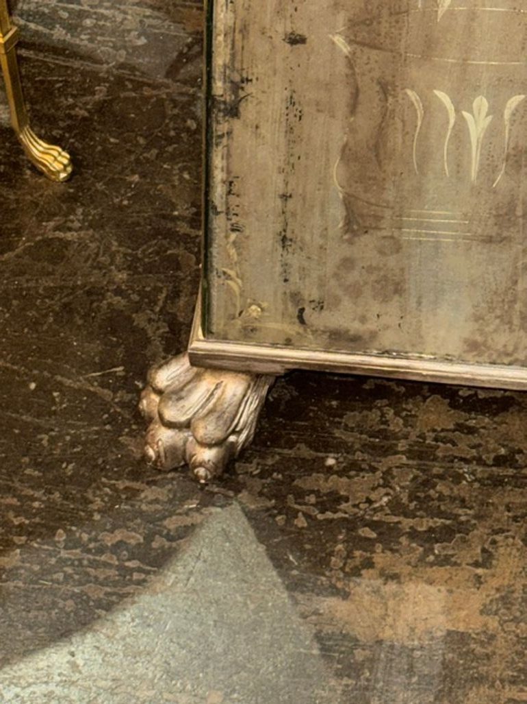 Large Vintage Italian Venetian Etched Glass Obelisk - Image 4