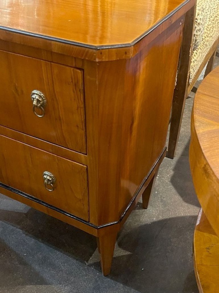 19th c. German Biedermeier Walnut Side Table - Image 5