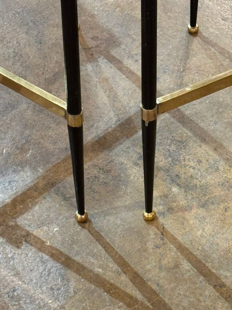 Pair of French Directoire’ Style Steel and Onyx Side Tables - Image 7