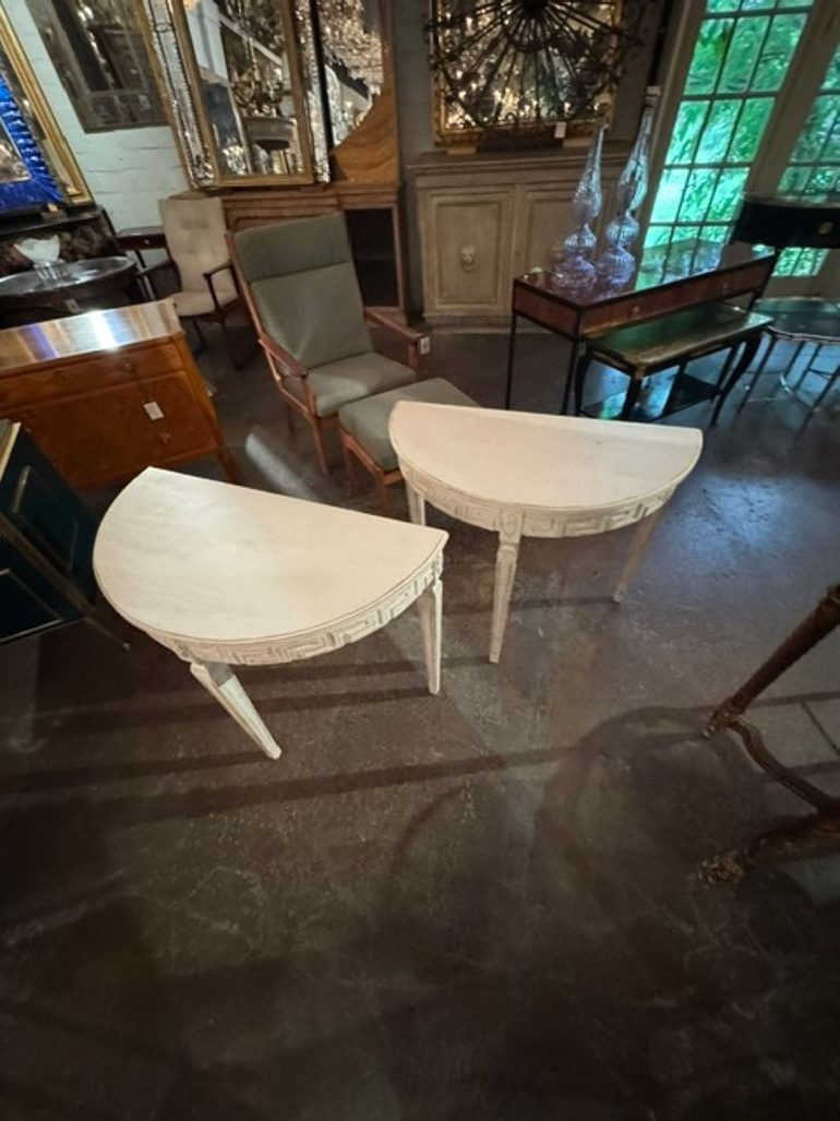 Swedish Gustavian Painted Consoles - Image 7