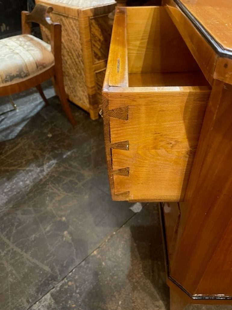 19th c. German Biedermeier Walnut Side Table - Image 10