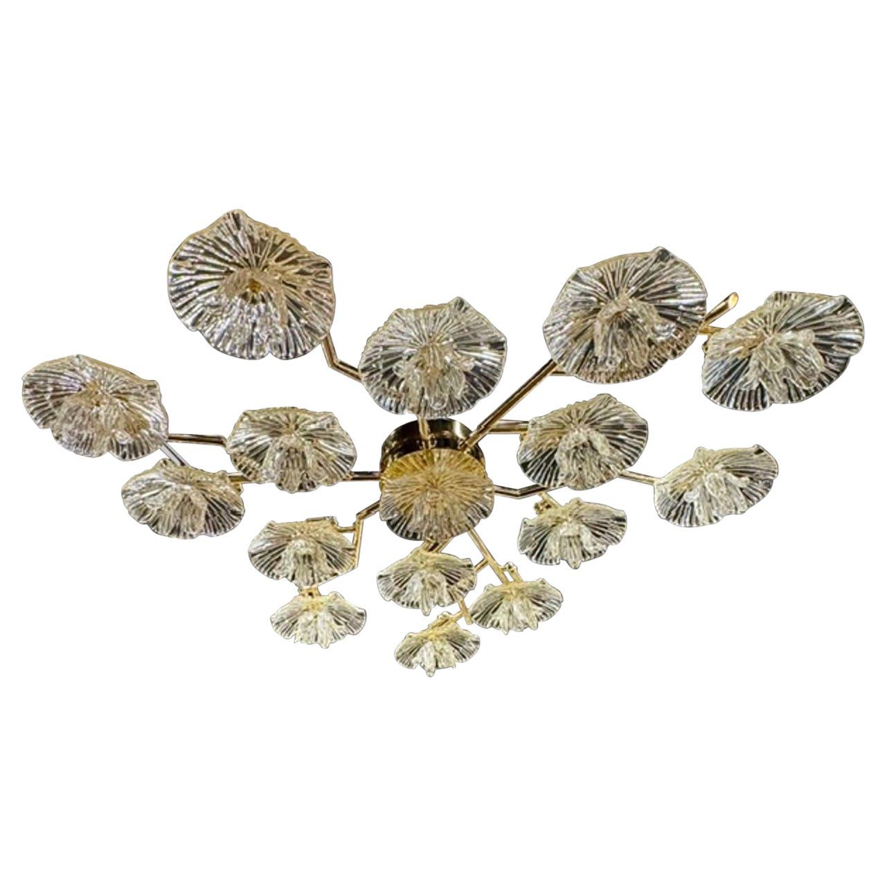 Gold Murano Flush Mount