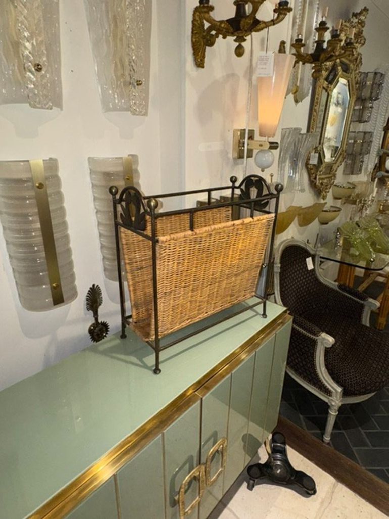French Mid-century Iron Magazine Stand - Image 2