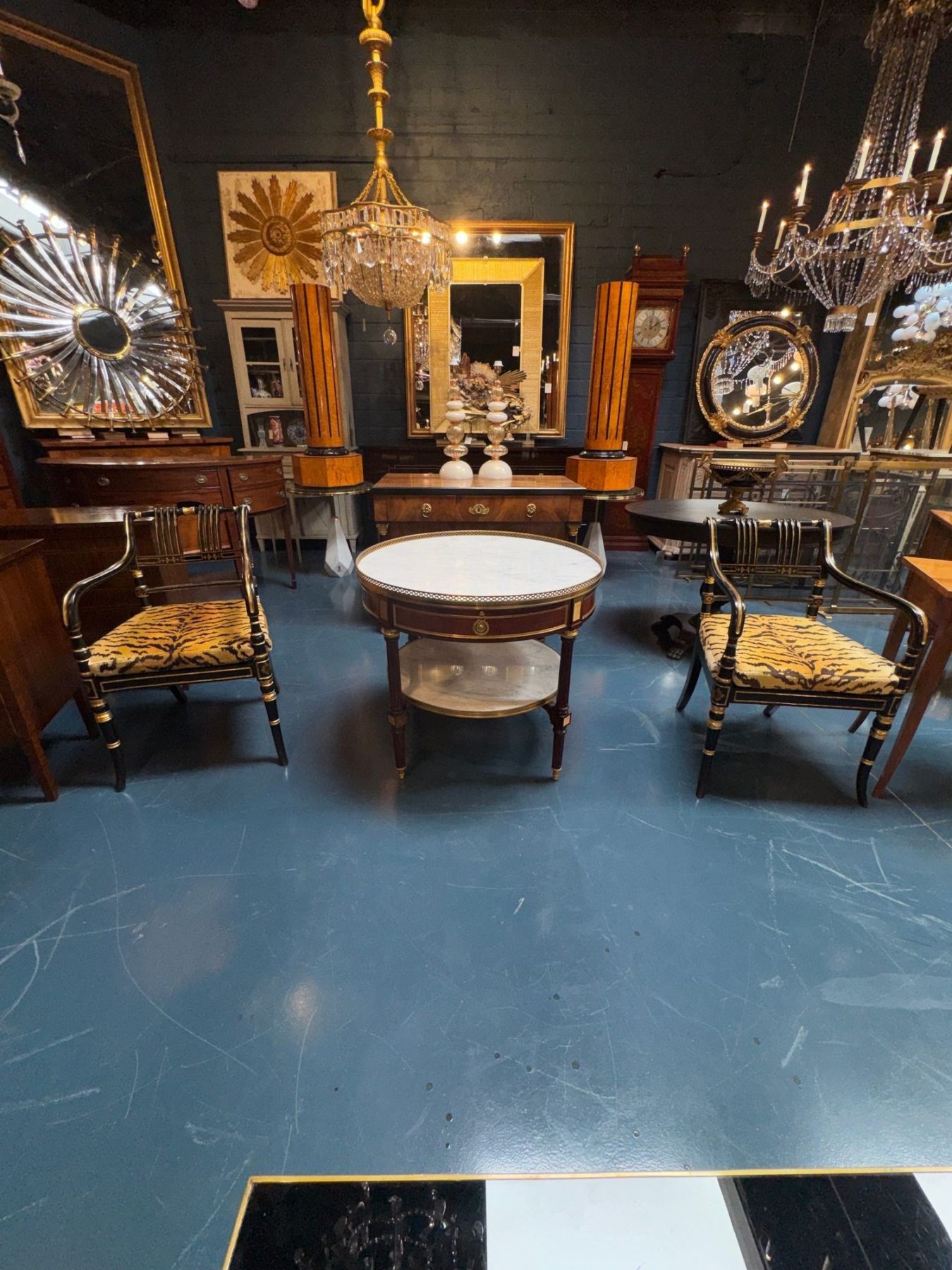 French Louis XVI Mahogany Center Table - Image 3