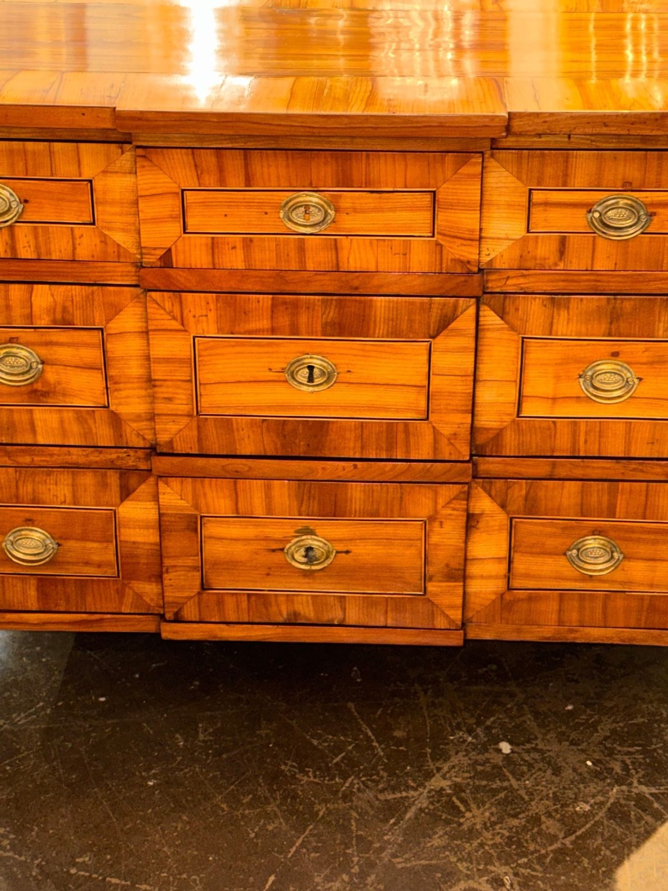 Period German Biedermeier Inlaid Walnut Commode - Image 3