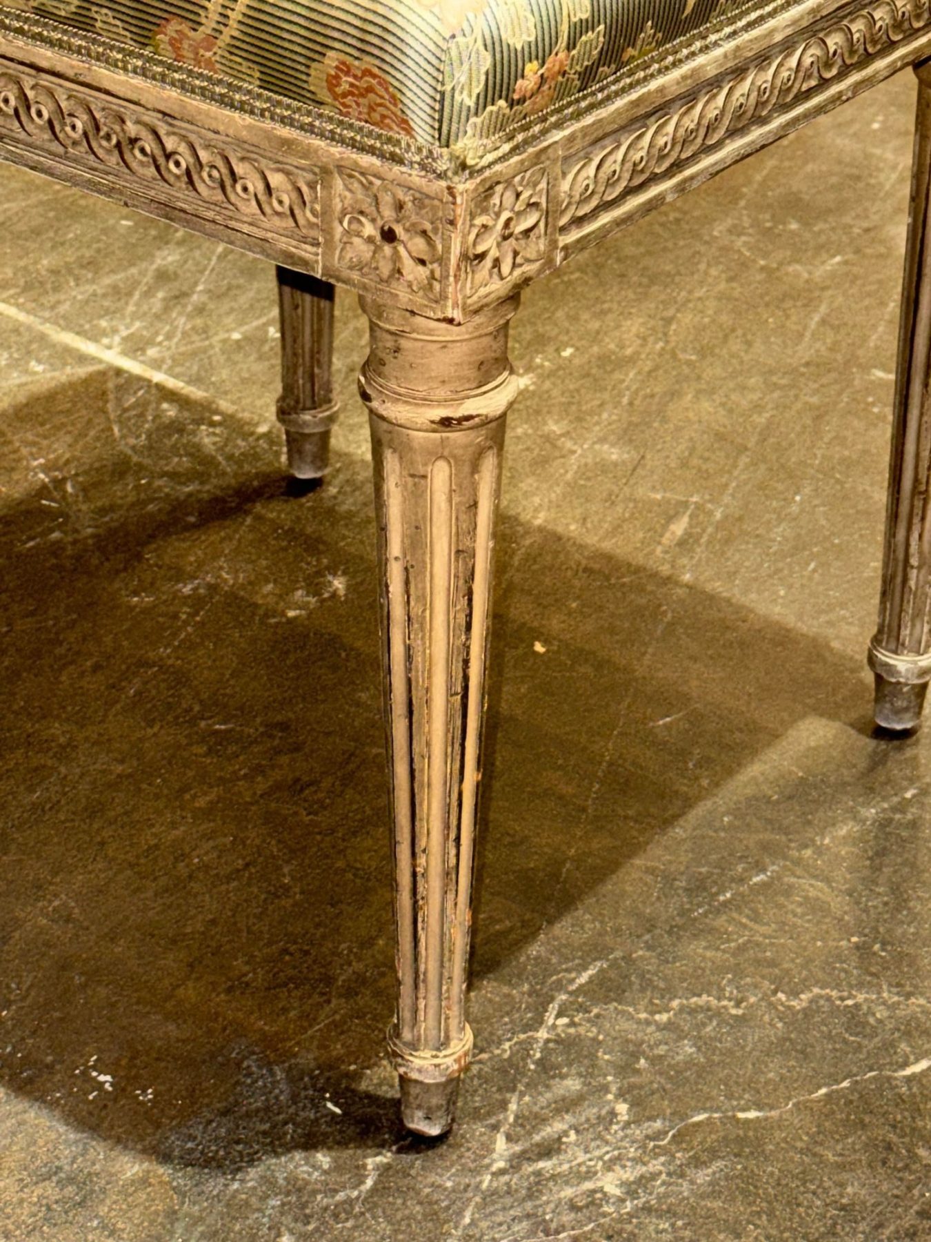 19th c. French Louis XVI Stool - Image 3