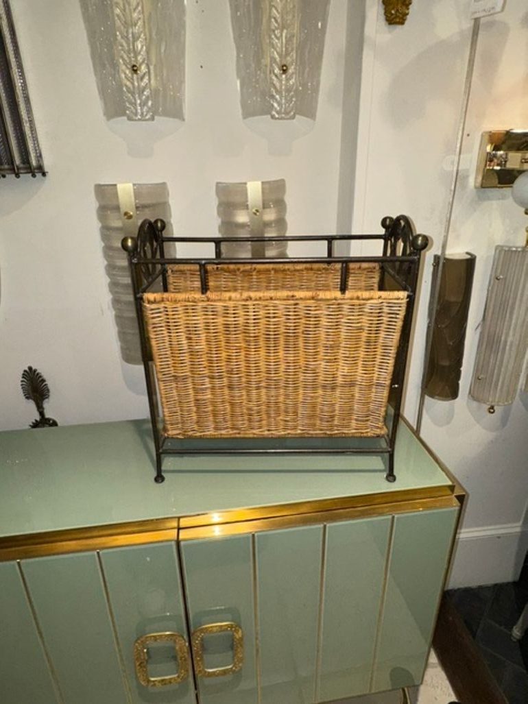 French Mid-century Iron Magazine Stand - Image 4