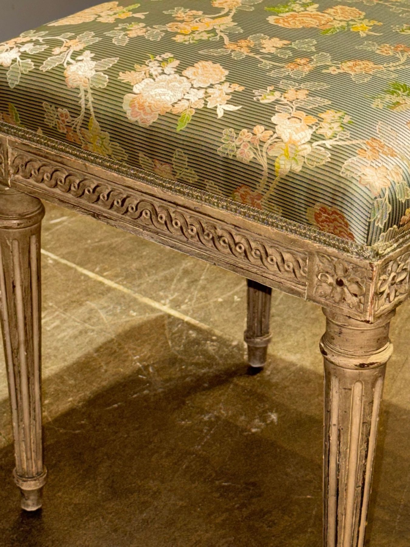 19th c. French Louis XVI Stool - Image 4