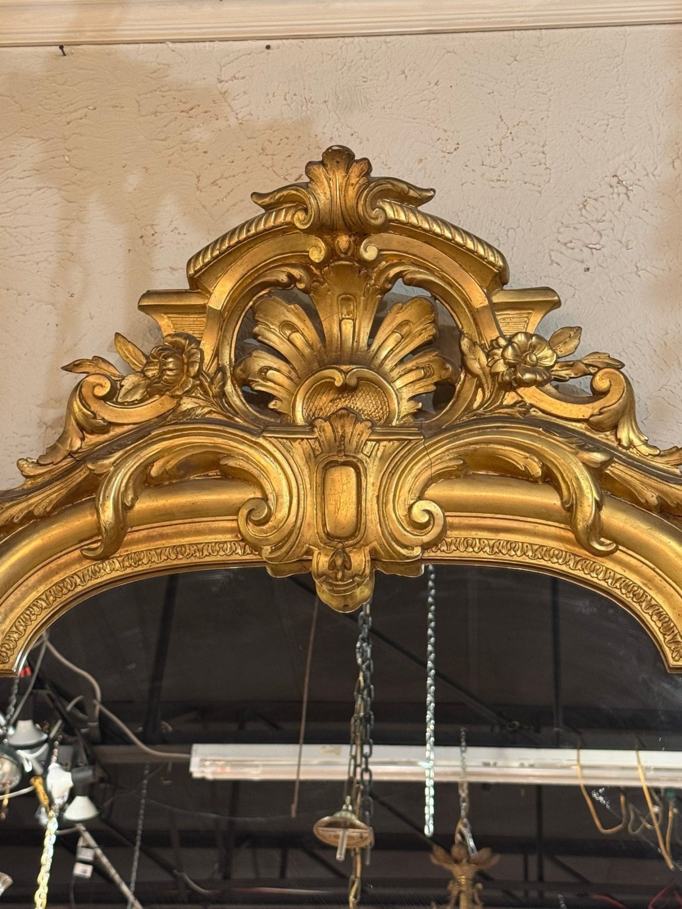 19th c. French Louis XVI Giltwood Mirror - Image 4