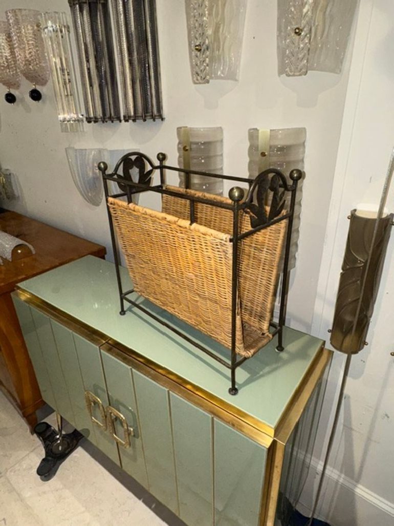 French Mid-century Iron Magazine Stand - Image 5