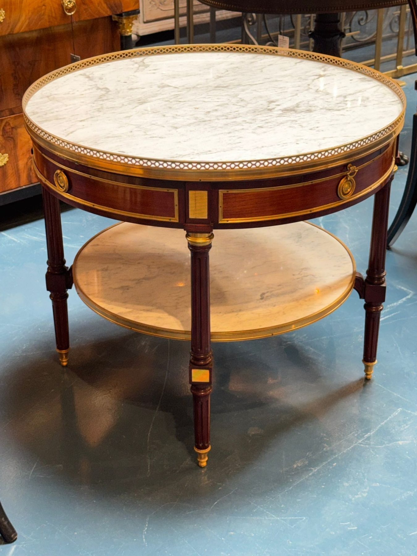 French Louis XVI Mahogany Center Table - Image 5