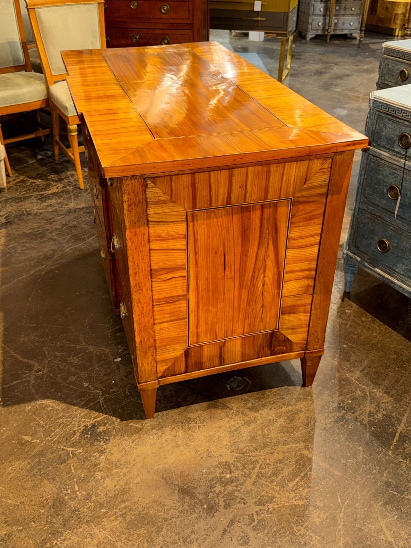 Period German Biedermeier Inlaid Walnut Commode - Image 5