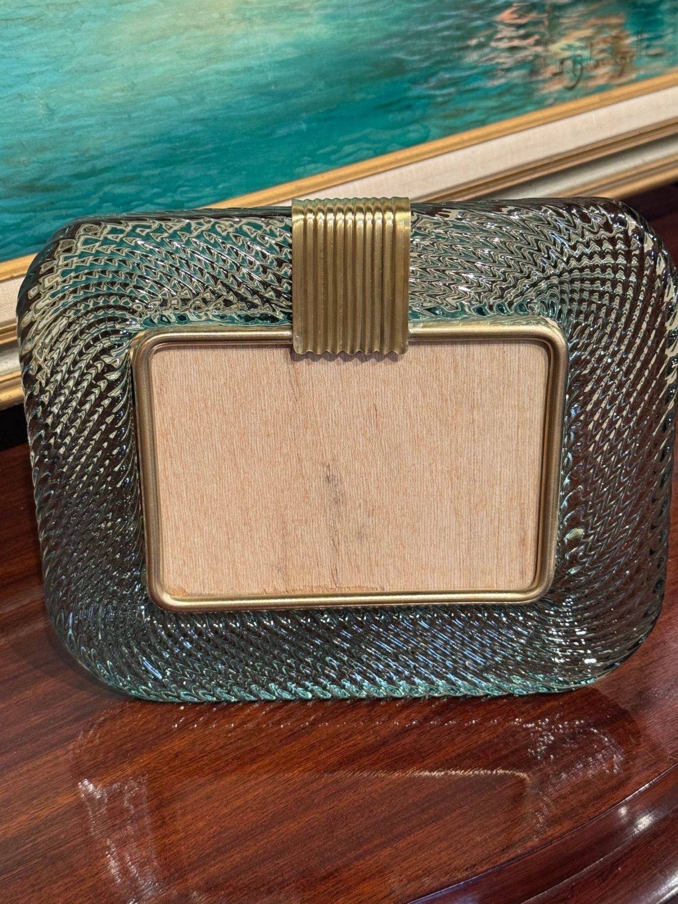 Italian Murano Fontana Green Picture Frame - Image 5
