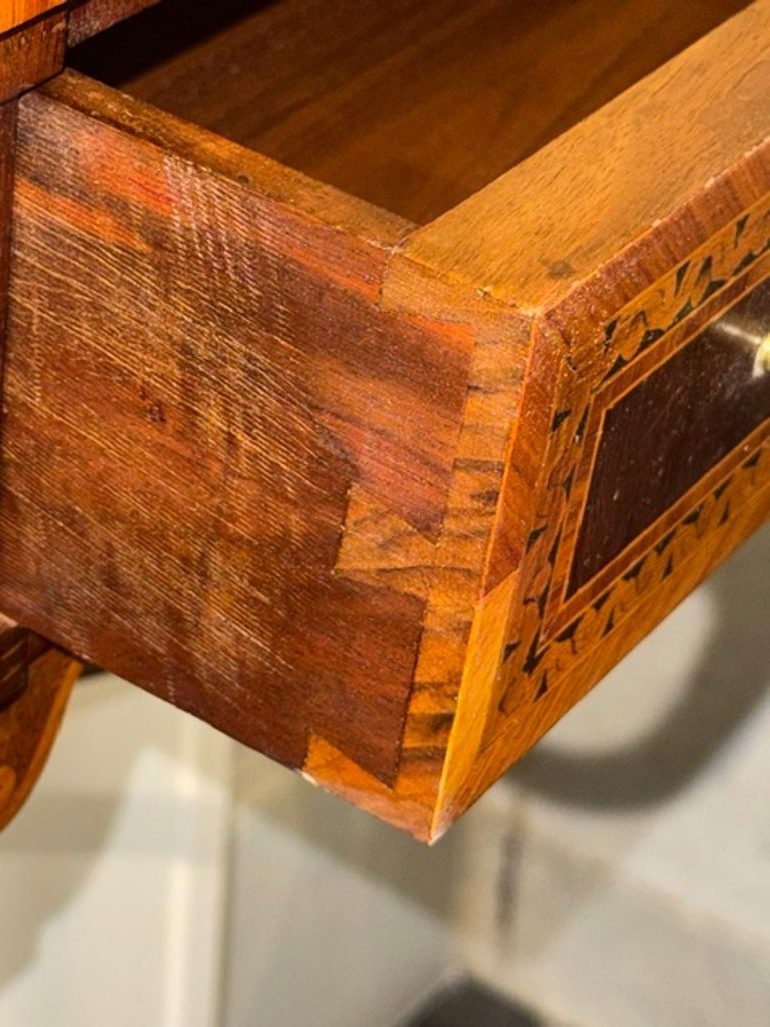 19th c. Italian Inlaid Mahogany Wall Console - Image 6