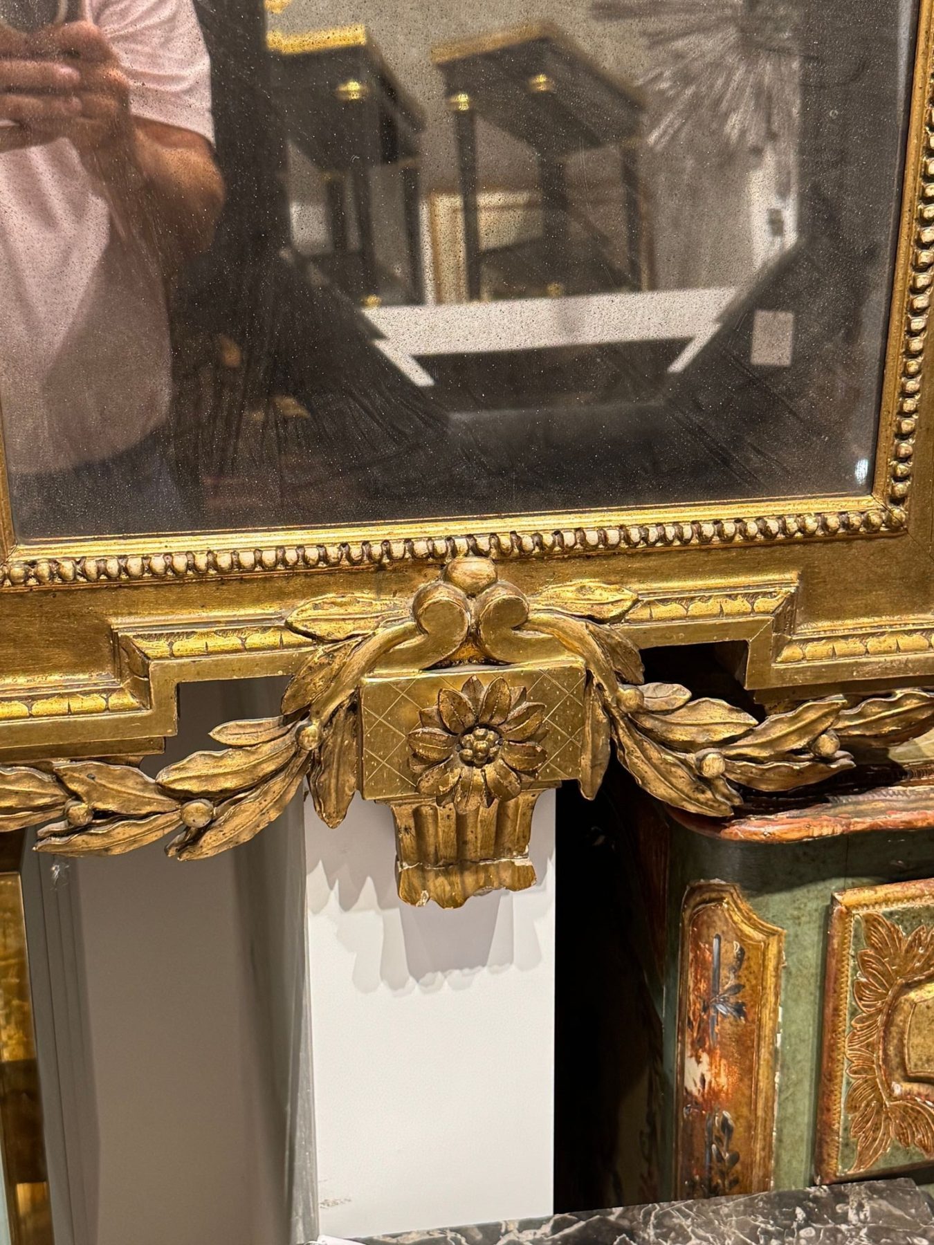 19th c. Swedish Neoclassical Giltwood Mirror - Image 6