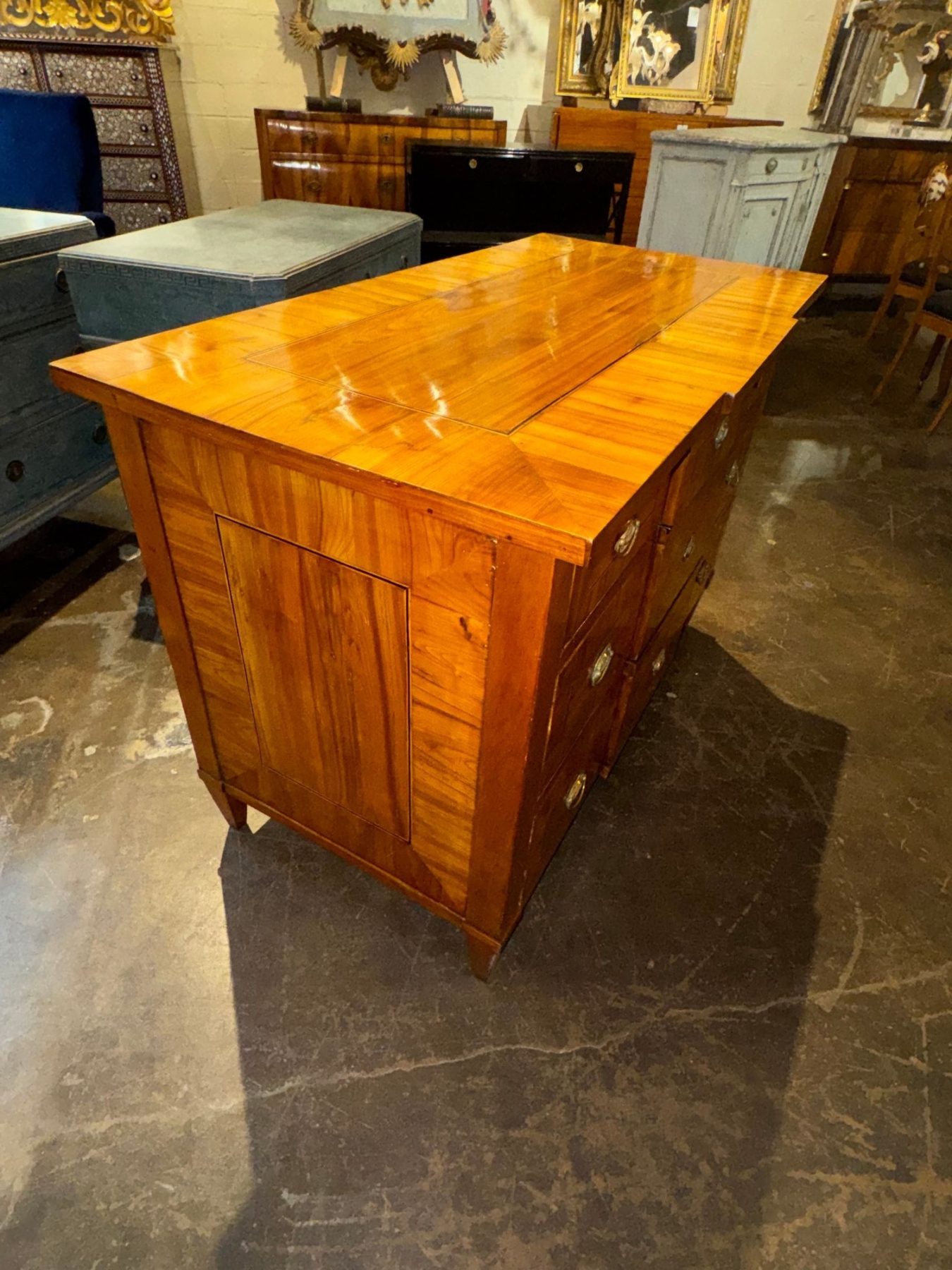 Period German Biedermeier Inlaid Walnut Commode - Image 6