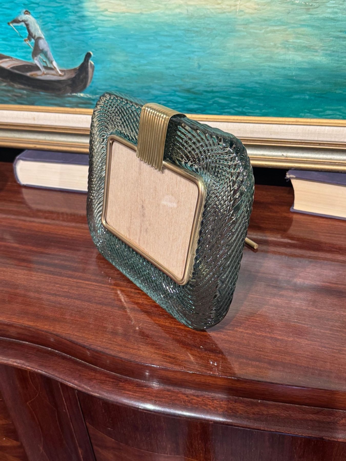 Italian Murano Fontana Green Picture Frame - Image 6