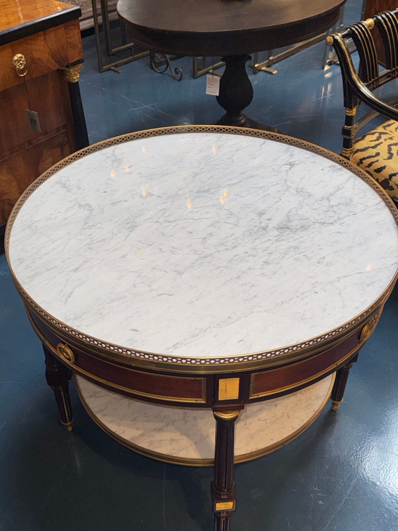 French Louis XVI Mahogany Center Table - Image 6