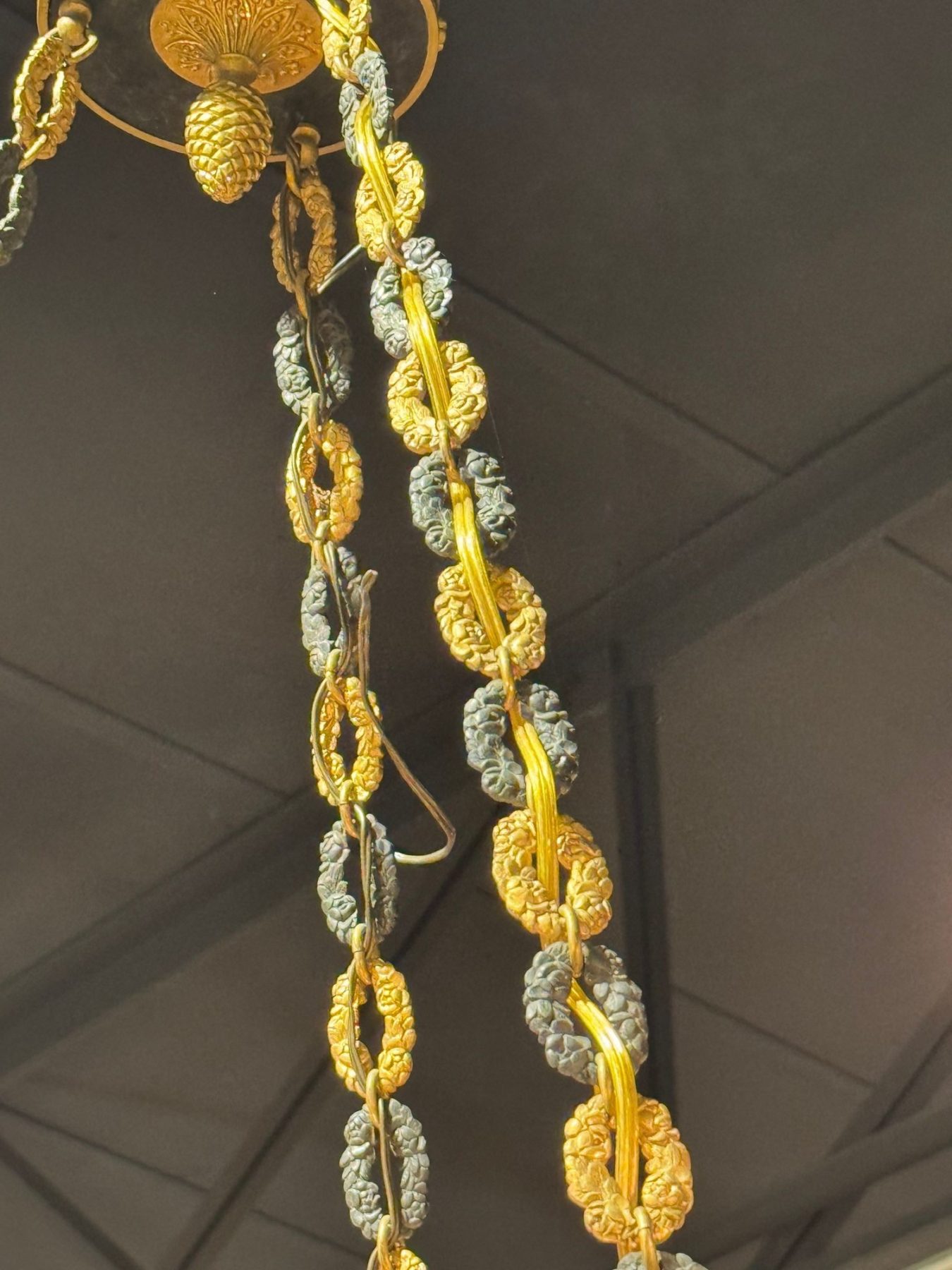 Late 19th c. French Empire Bronze Chandelier - Image 7