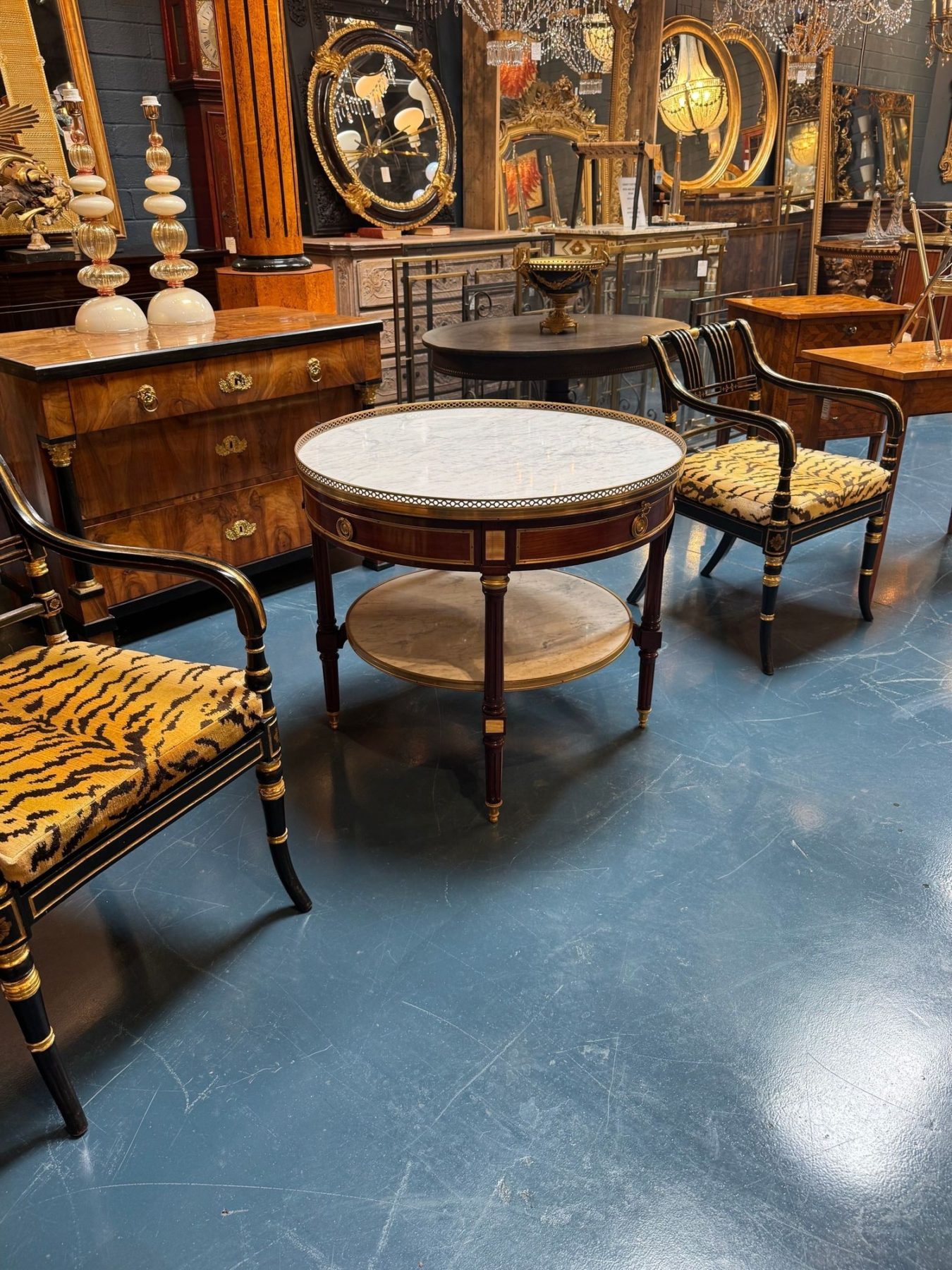 French Louis XVI Mahogany Center Table - Image 7