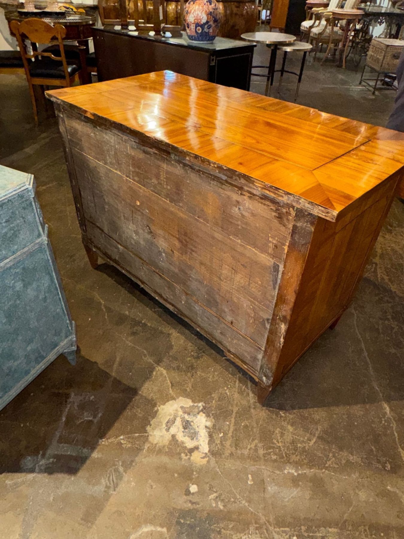 Period German Biedermeier Inlaid Walnut Commode - Image 7