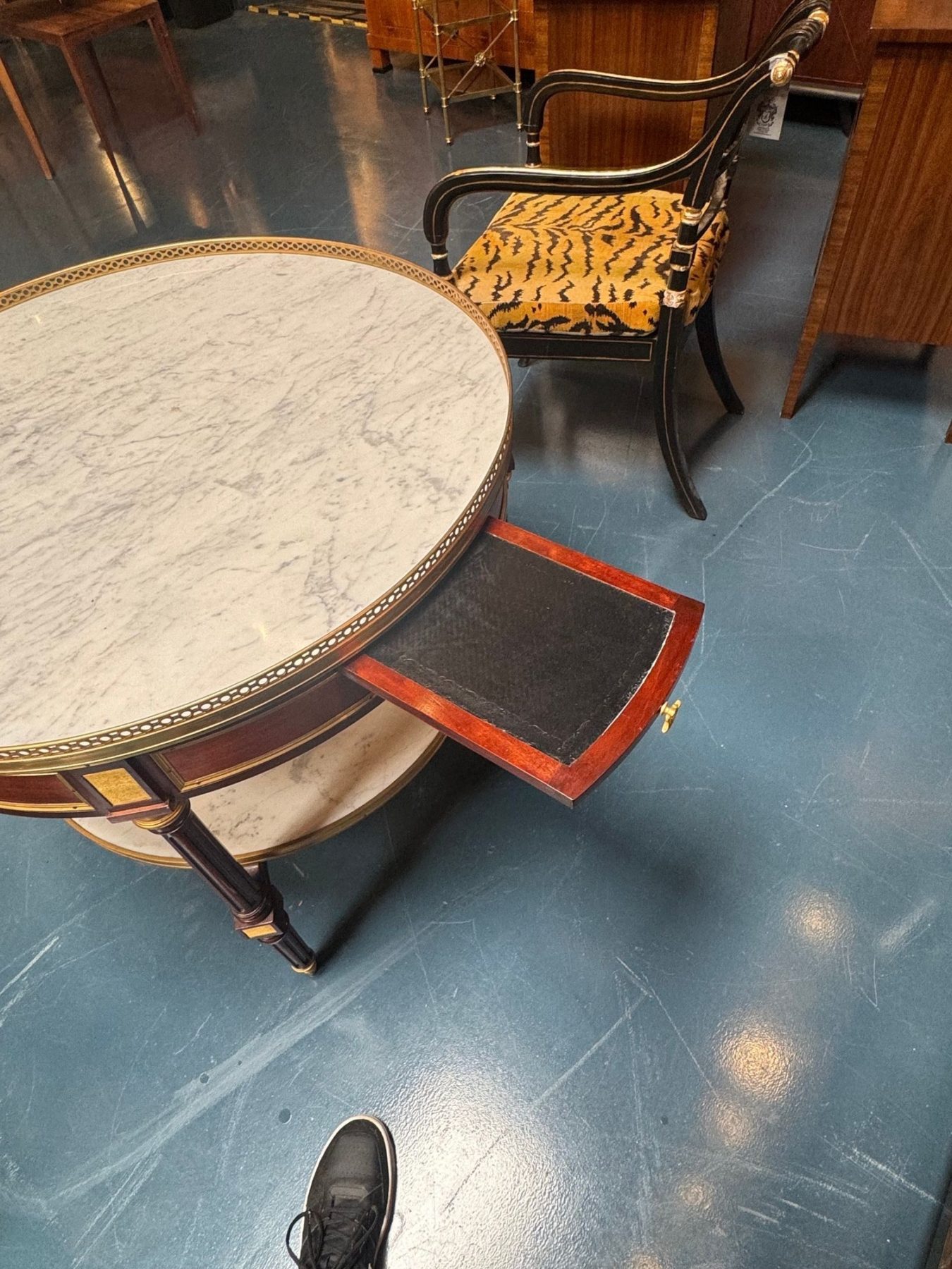 French Louis XVI Mahogany Center Table - Image 8