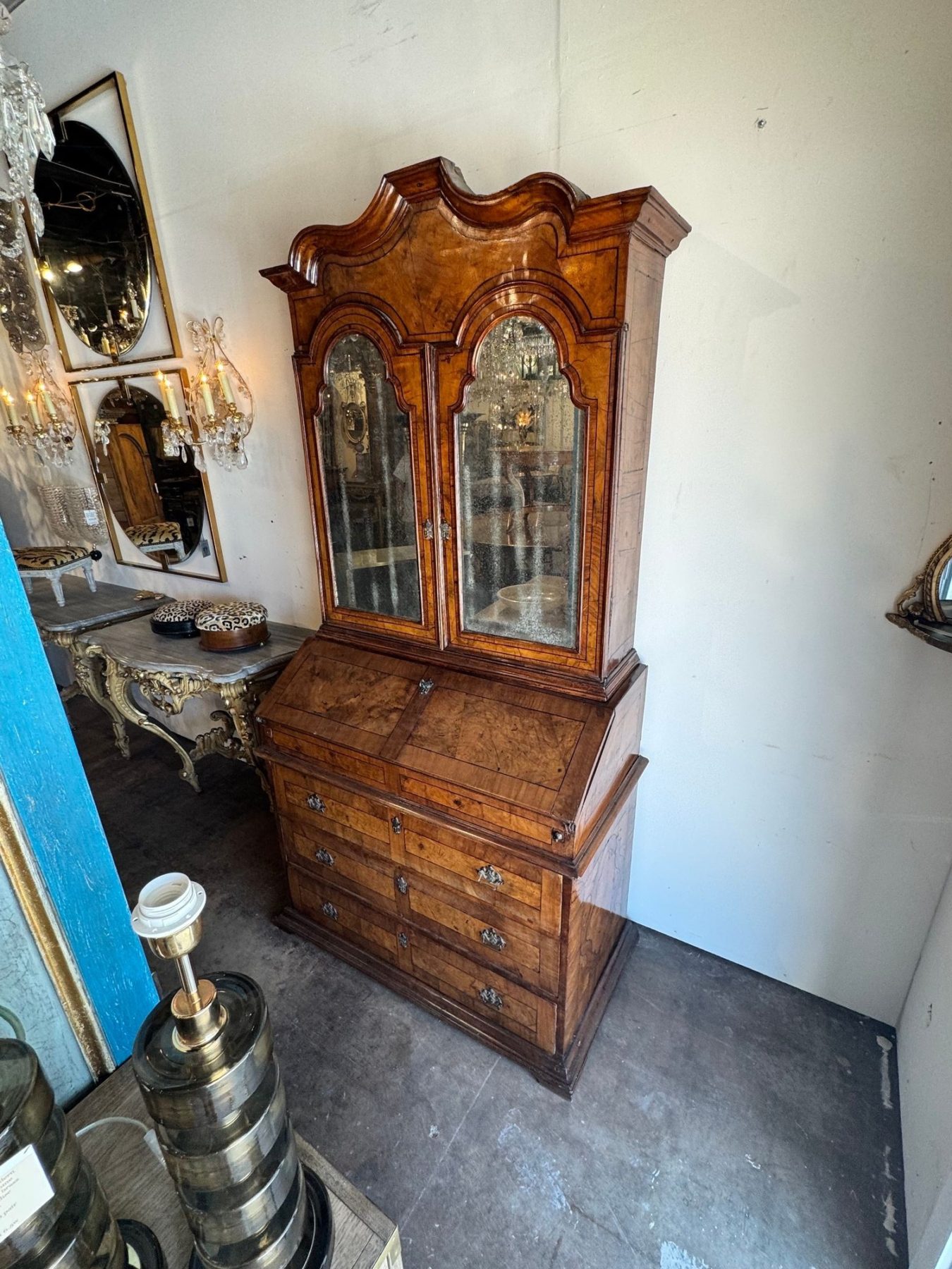 19th c. Italian Walnut Secretary - Image 2