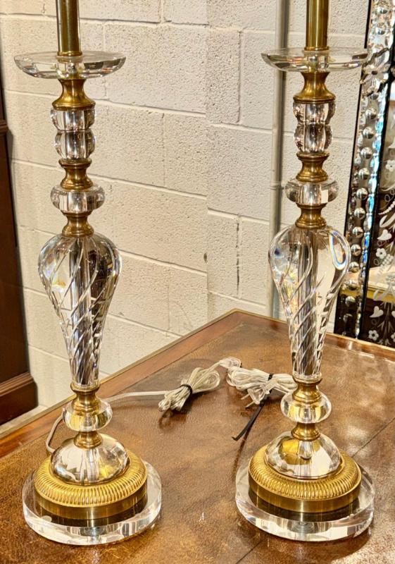 Pair of French Baccarat Manner Lamps - Image 2