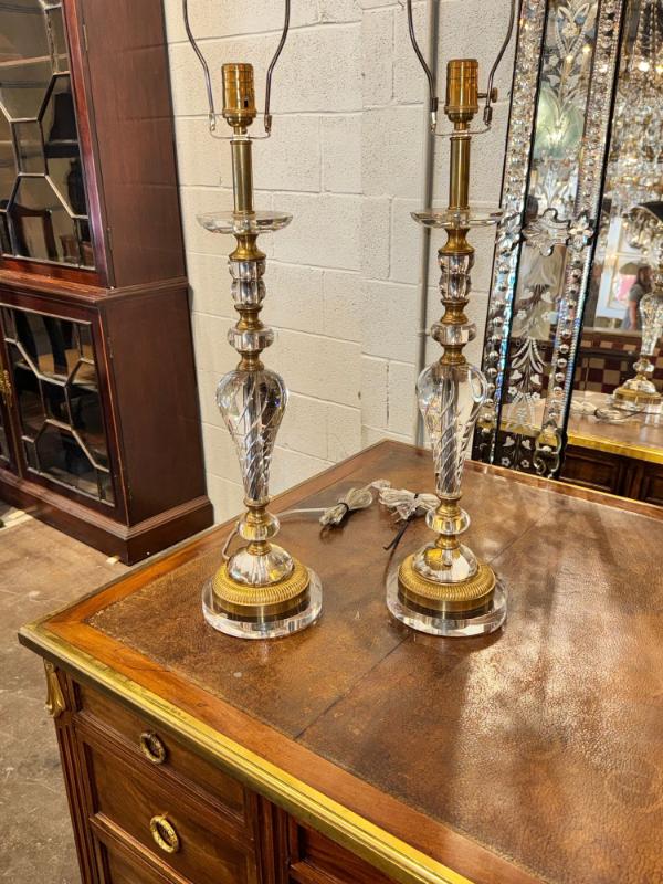 Pair of French Baccarat Manner Lamps - Image 3