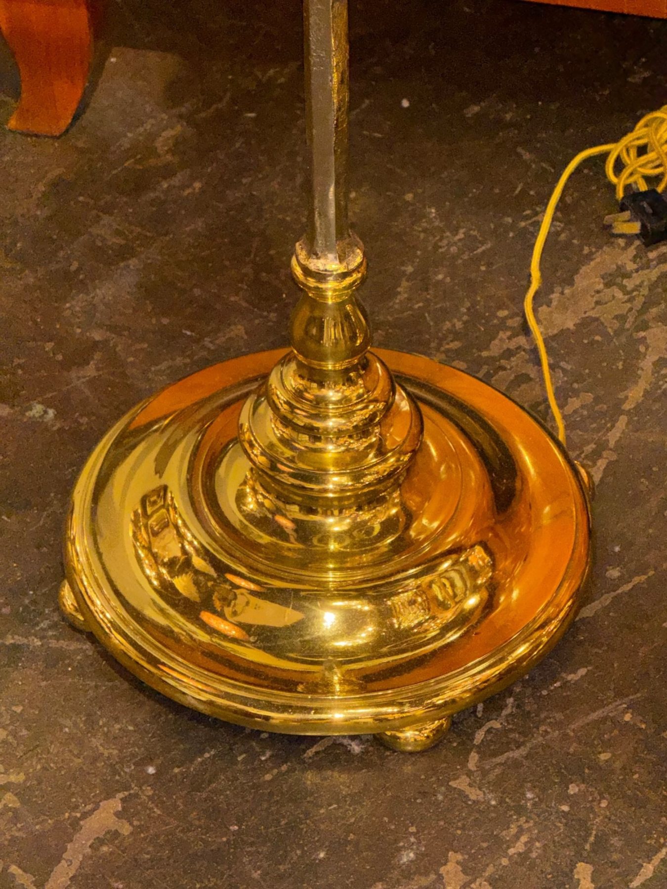 Pair of Heavy English Silvered Bronze Floor Lamps - Image 3