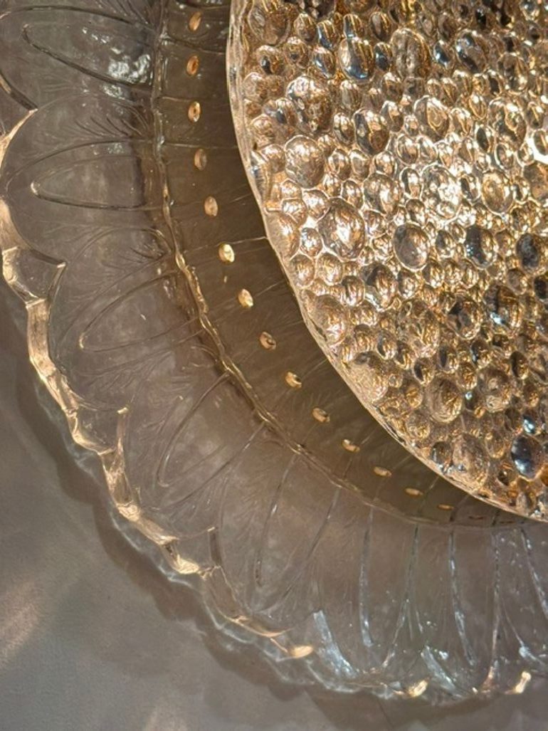 Murano Gold and Clear Glass Sunburst Sconces - Image 4