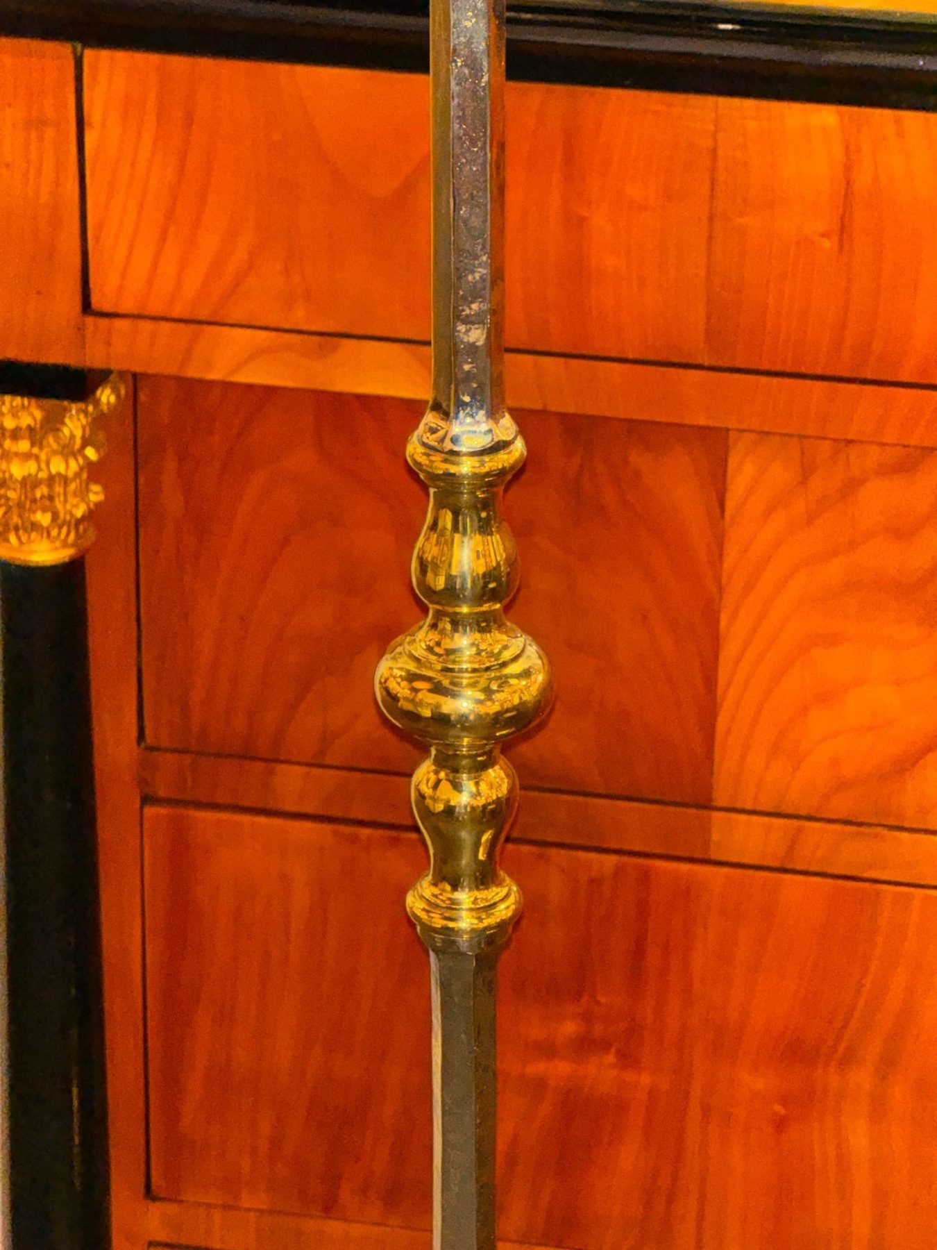 Pair of Heavy English Silvered Bronze Floor Lamps - Image 4