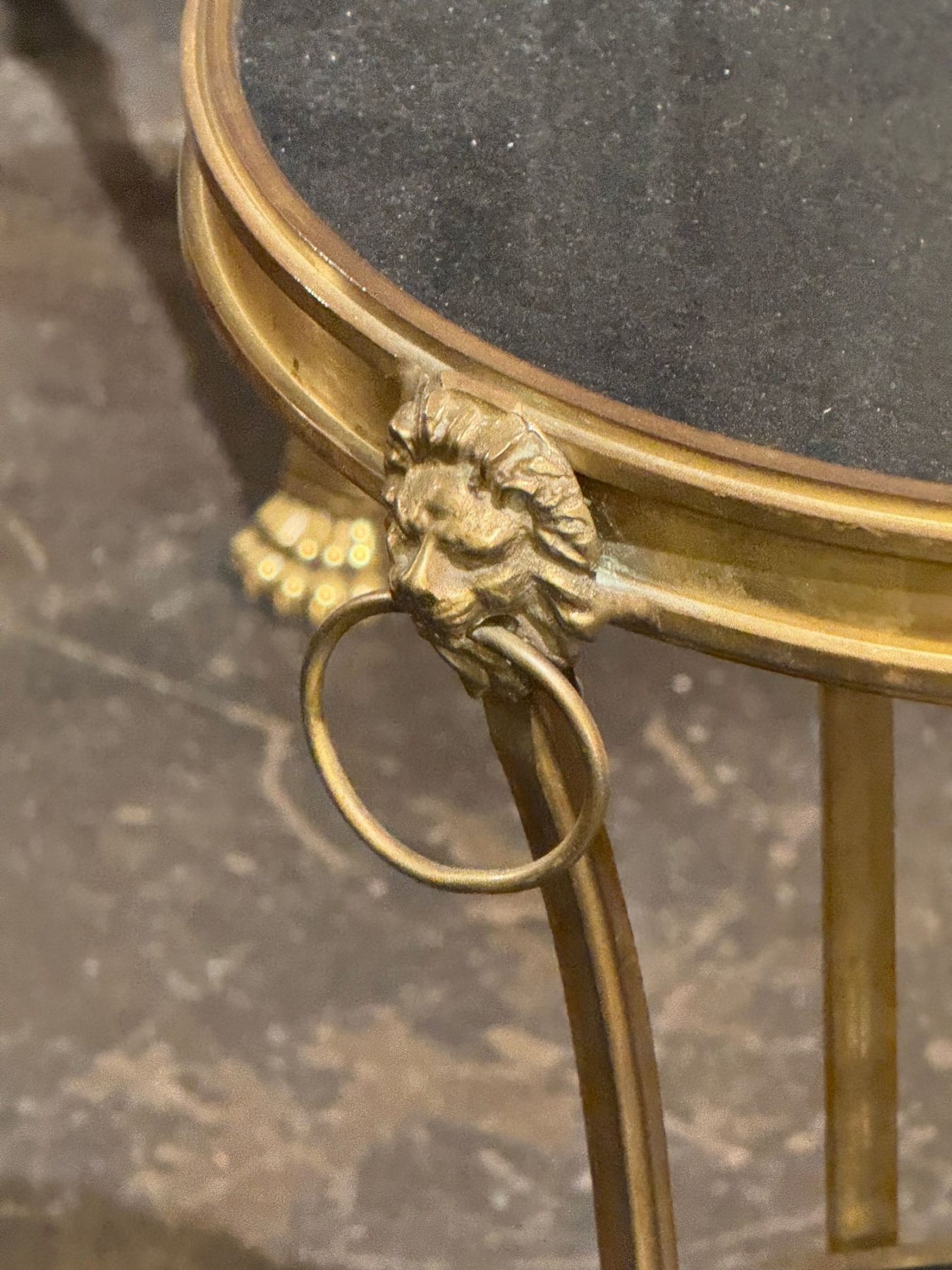 French Empire Bronze and Marble Side Table - Image 4