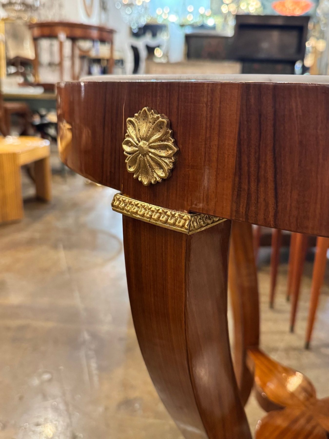 Pair of Italian Empire Style Mahogany Side Tables - Image 4