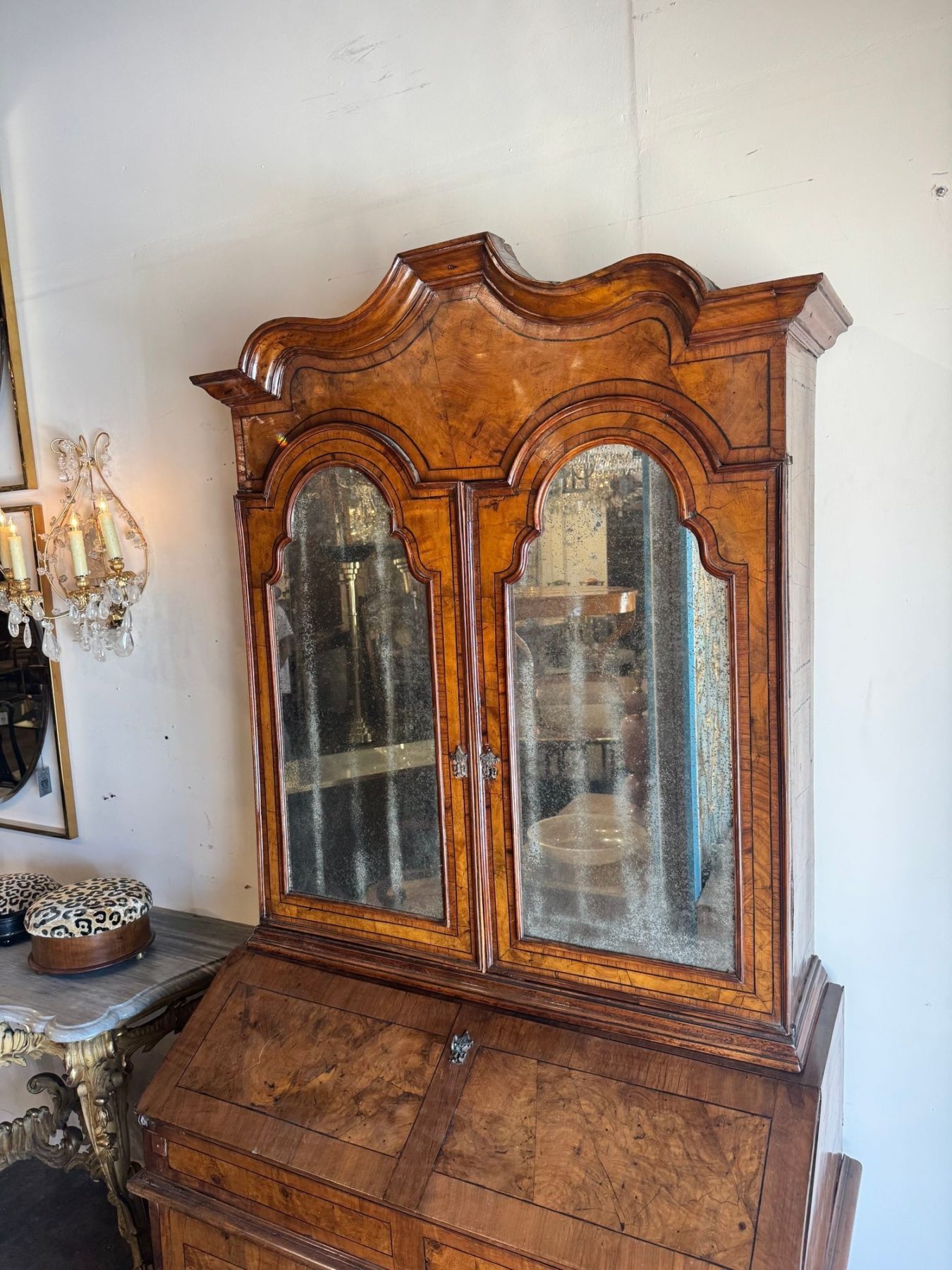 19th c. Italian Walnut Secretary - Image 4