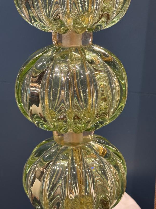 Pair of Murano Green Glass Lamps - Image 4