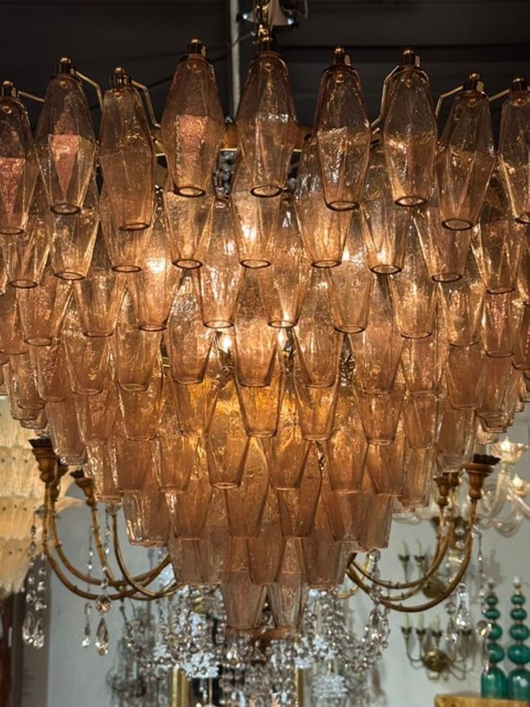 Modern Murano Poliheder Glass Chandelier in Fume’ - Image 5