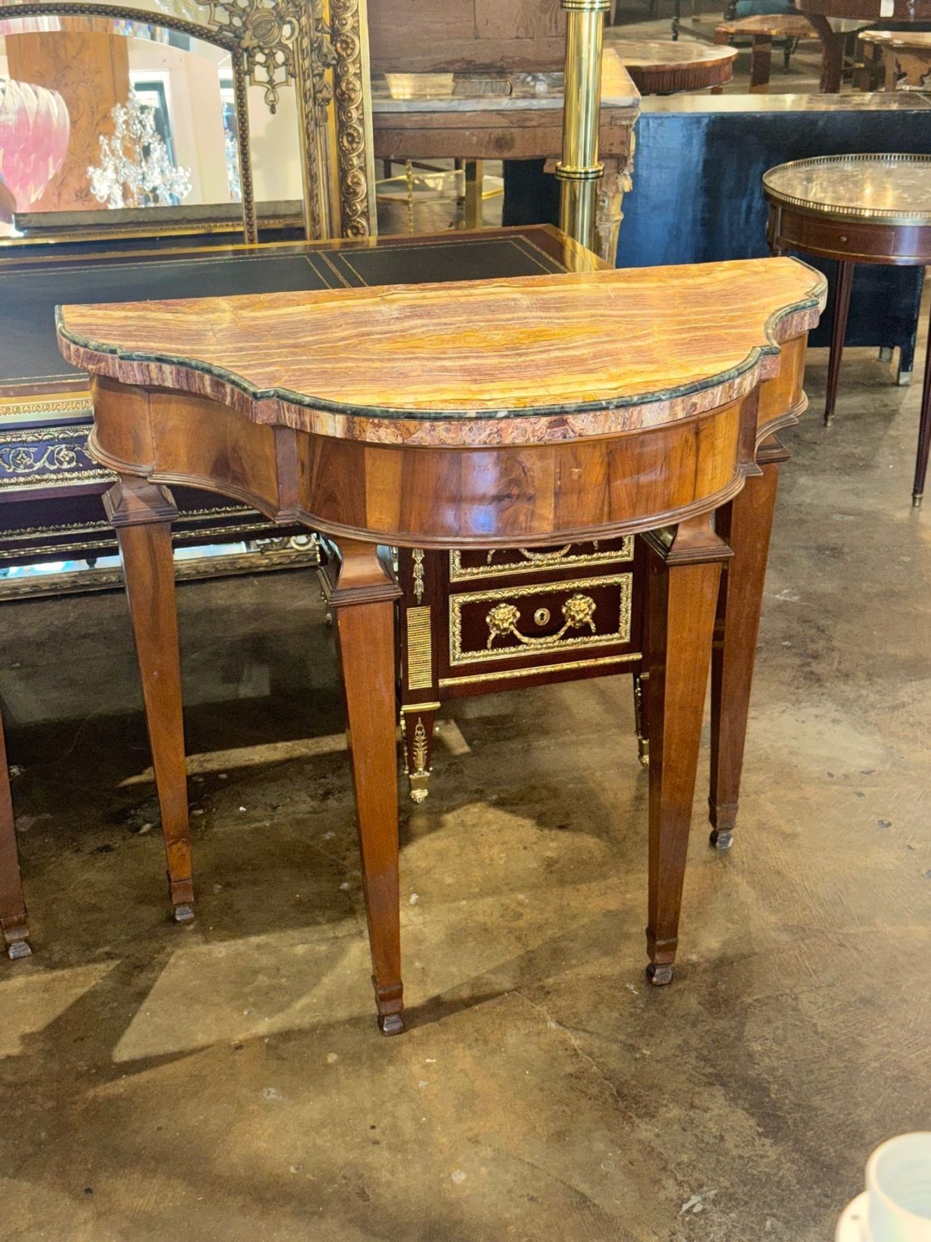 Pair of 18th c. Italian Tuscan Walnut Consoles - Image 5