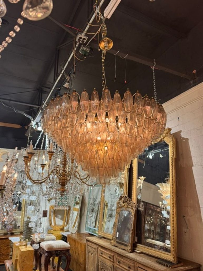 Modern Murano Poliheder Glass Chandelier in Fume’ - Image 6