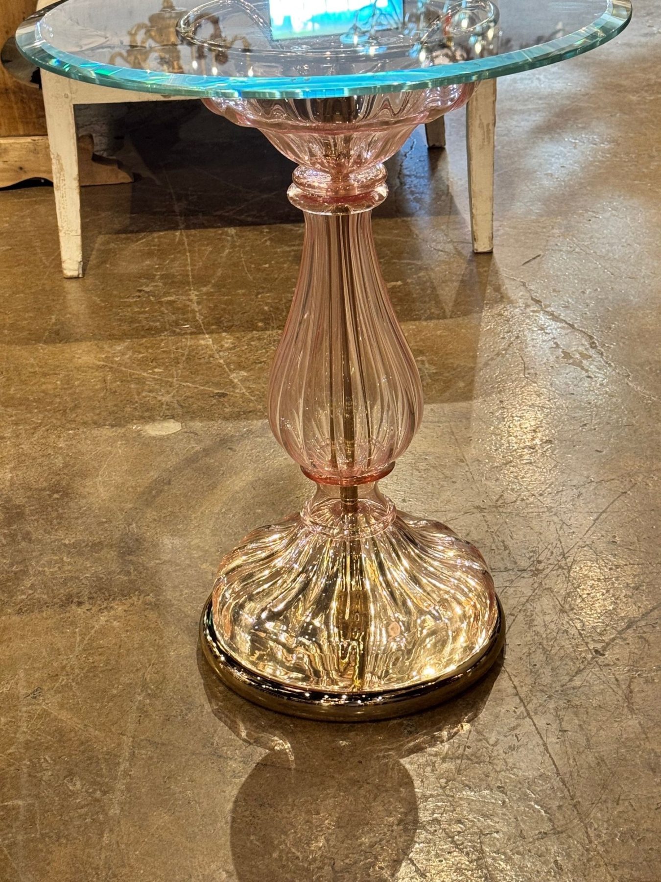 Pair of Murano Pink Glass Side Tables - Image 6